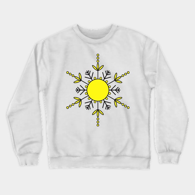 Inspirational MANDALA T-SHIRT STAR-YELLOW Crewneck Sweatshirt by abcmandalaclothing